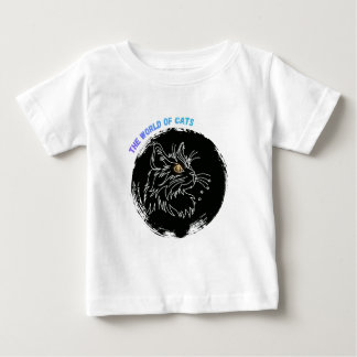 Camiseta Para Bebê Design de Amante de Gato Cortado