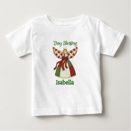 Camiseta Para Bebê Design de Anjo Personalizado - Estilo de Patchwork
