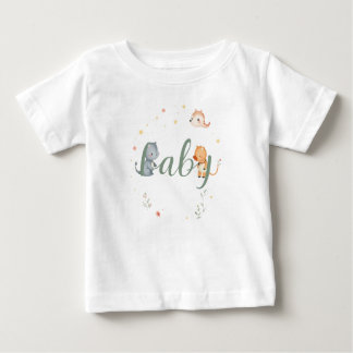 Camiseta Para Bebê Design de Anúncio de Nascimentos Bons