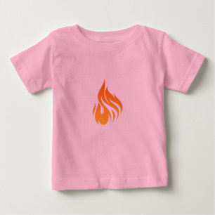 Camiseta Para Bebê Design de arte de fogo