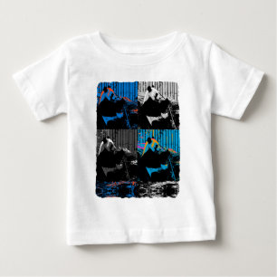 Camiseta Para Bebê Design de Arte Moderna com Urso Panda