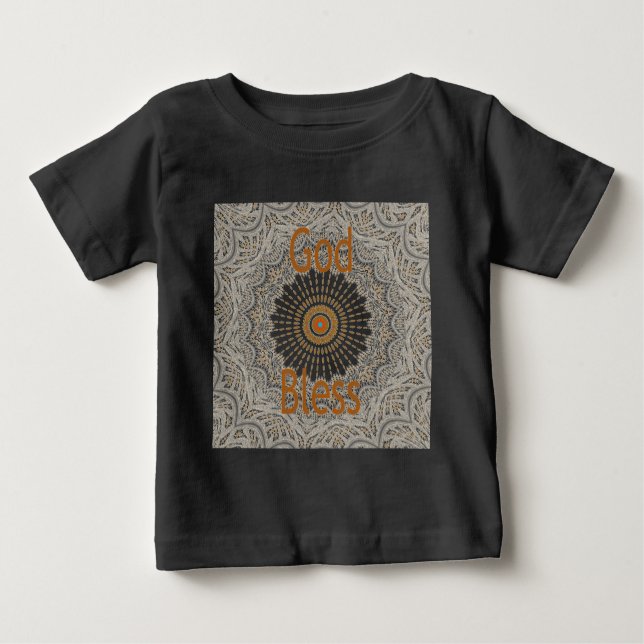 Camiseta Para Bebê Design de arte tradicional africana (Frente)