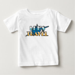 Camiseta Para Bebê Design de Avião Vamos Viajar