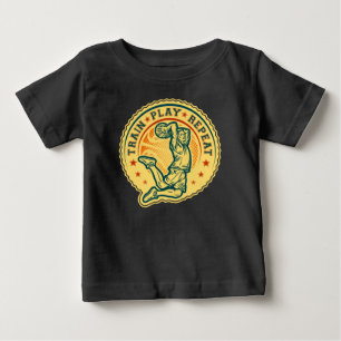 Camiseta Para Bebê Design de basquetebol Slam Dunk Vintage