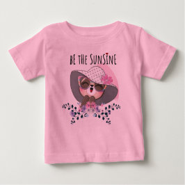 Camiseta Para Bebê Design de bebê rosa