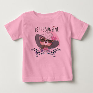 Camiseta Para Bebê Design de bebê rosa