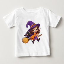 Design de Bruxa Voadora Fofa de Halloween para Jer