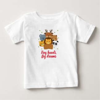 Camiseta Para Bebê Design de camiseta de bebê de animal bonito