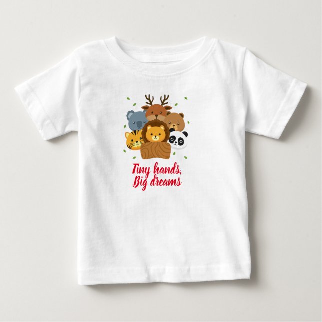 Camiseta Para Bebê Design de camiseta de bebê de animal bonito (Frente)