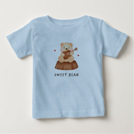 Camiseta Para Bebê Design de camiseta de bebê fofo