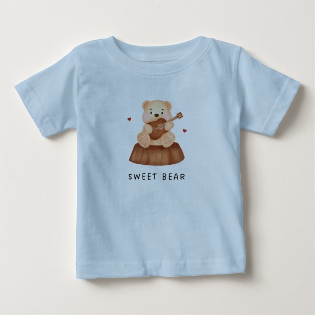 Camiseta Para Bebê Design de camiseta de bebê fofo (Frente)