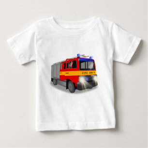 Camiseta Para Bebê Design de Cartografia do Motor de Fogo de Emergênc