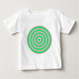 Camiseta Para Bebê Design de Círculo Concentrado Colorido Personalizá