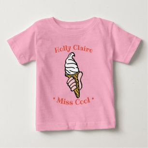 Camiseta Para Bebê design de Cone do sorvete para Personalizar