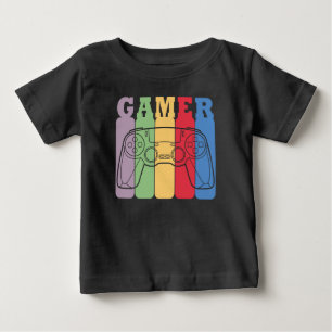 Camiseta Para Bebê Design de Controle de Jogo Retro