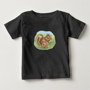 Camiseta Para Bebê Design de desenho animado da vida silvestre de esq