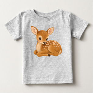 Camiseta Para Bebê Design de desenho animado de cervo bebê Adorável a