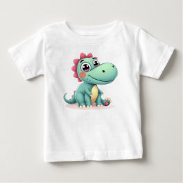 Camiseta Para Bebê Design de Dino Divertido e Jovem para Meninos e Me