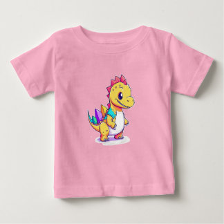 Camiseta Para Bebê Design de Dinossauro Bonito para Crianças T-Shirt