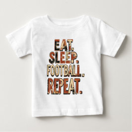 Camiseta Para Bebê Design de fã de futebol retrô | Gráfico de futebol
