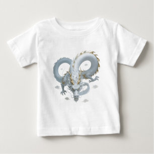 Camiseta Para Bebê Design de Fantasia Artística de Dragão em Ouro Bra