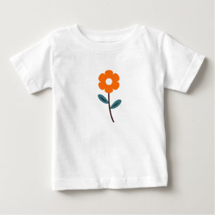 Camiseta Para Bebê design de flor bebê