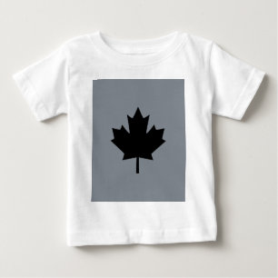 Camiseta Para Bebê Design de Folha de Mão do Carteiro Negro Canadense