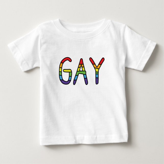 Camiseta Para Bebê Design de Gay (Frente)