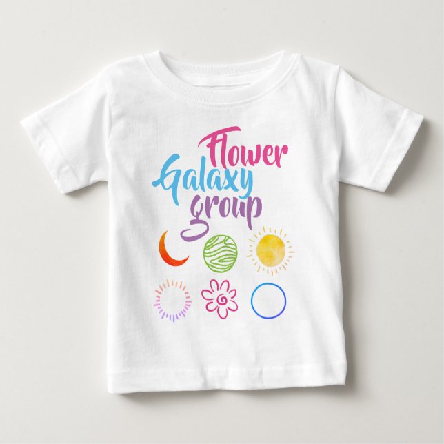 Camiseta Para Bebê Design de Gelado de Flor (Frente)
