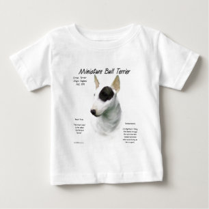 Camiseta Para Bebê Design de História de Miniatura Terrier da Bull