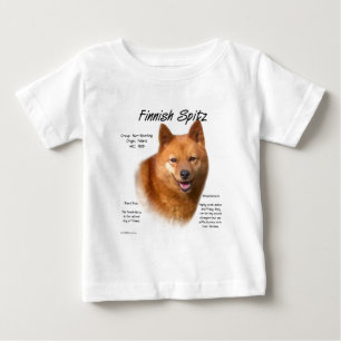 Camiseta Para Bebê Design de História de Spitz Finlandês