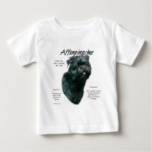 Camiseta Para Bebê Design de História do Affenpinscher