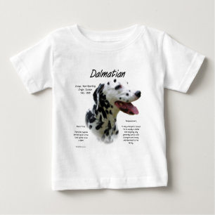 Camiseta Para Bebê Design de História do Dalmaciano (preto)