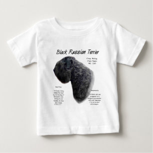 Camiseta Para Bebê Design de História do Terrier Negro Russo