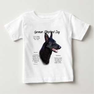 Camiseta Para Bebê Design de Histórico de Cachorro german shepherd (p