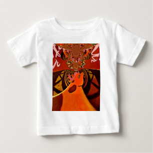 Camiseta Para Bebê Design de imagem de Girafa engraçada