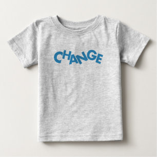 Camiseta Para Bebê Design de mudança gráfica moderna, criativa e di