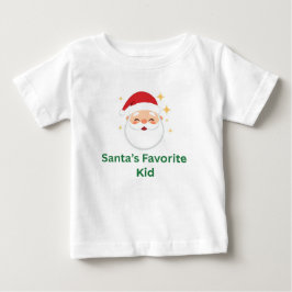 Camiseta Para Bebê Design de Natal fofo do filho favorito do Papai No