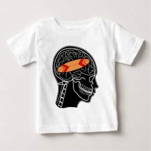 Camiseta Para Bebê Design de Raio-X Engraçado de Prancha de Surfe no