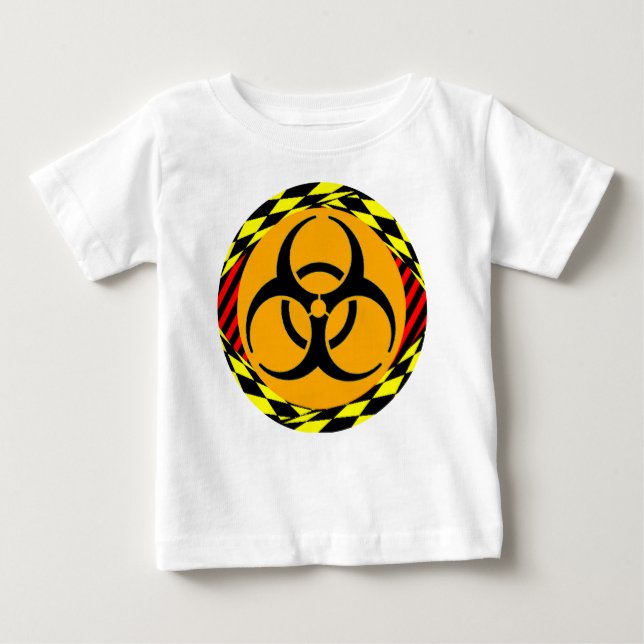Camiseta Para Bebê Design de risco biológico por Kenneth Yoncich (Frente)