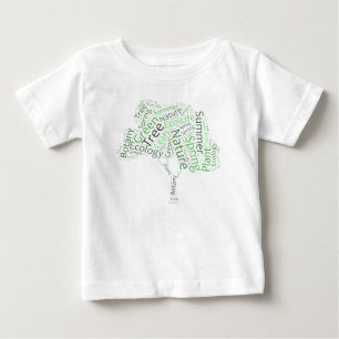 Camiseta Para Bebê design de texto - Árvore ECO