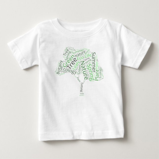 Camiseta Para Bebê Design de texto - Árvore ECO (Frente)