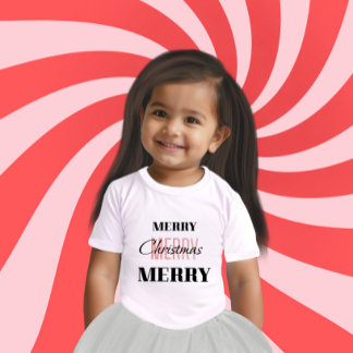 Camiseta Para Bebê Design de texto para o Natal