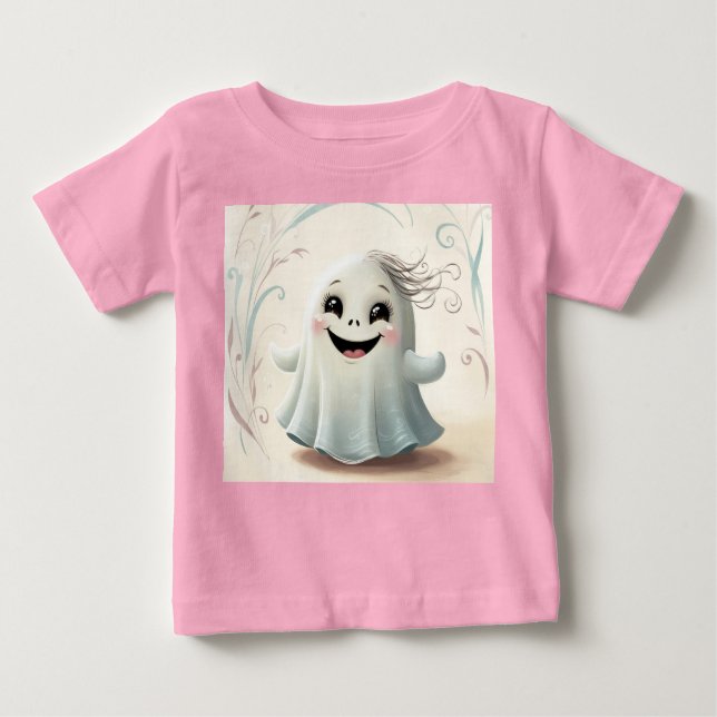 Camiseta Para Bebê Design do Dia das Bruxas Adorável Amigo Fantástico (Frente)