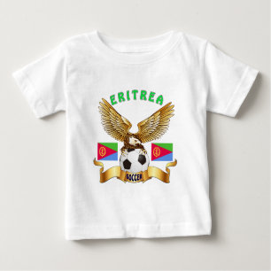 Camiseta Para Bebê Design do futebol de Eritrea