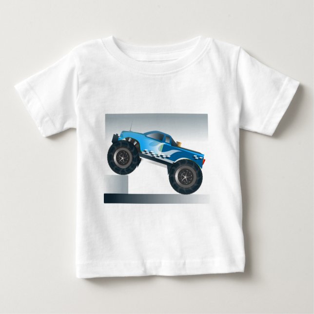 Camiseta Para Bebê Design do Monster Truck Speedway-lover (Frente)