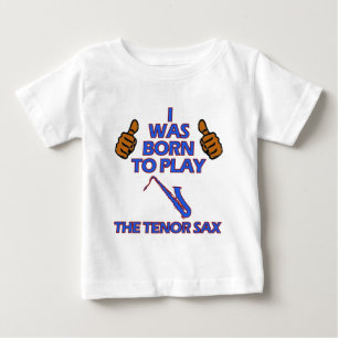 Camiseta Para Bebê design do Musical do saxofone do conteúdo