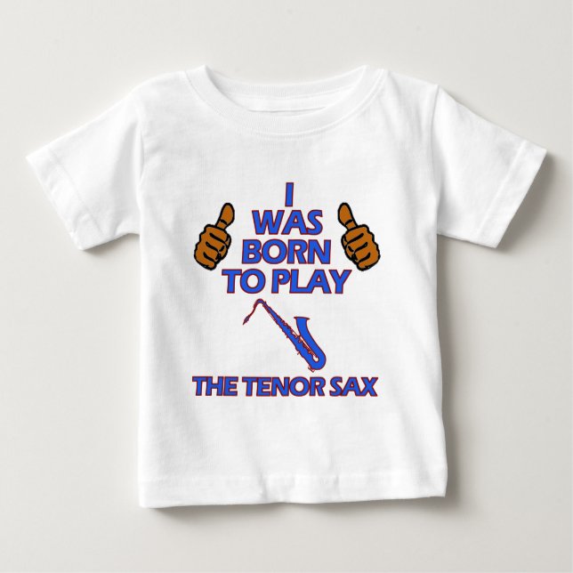 Camiseta Para Bebê design do Musical do saxofone do conteúdo (Frente)