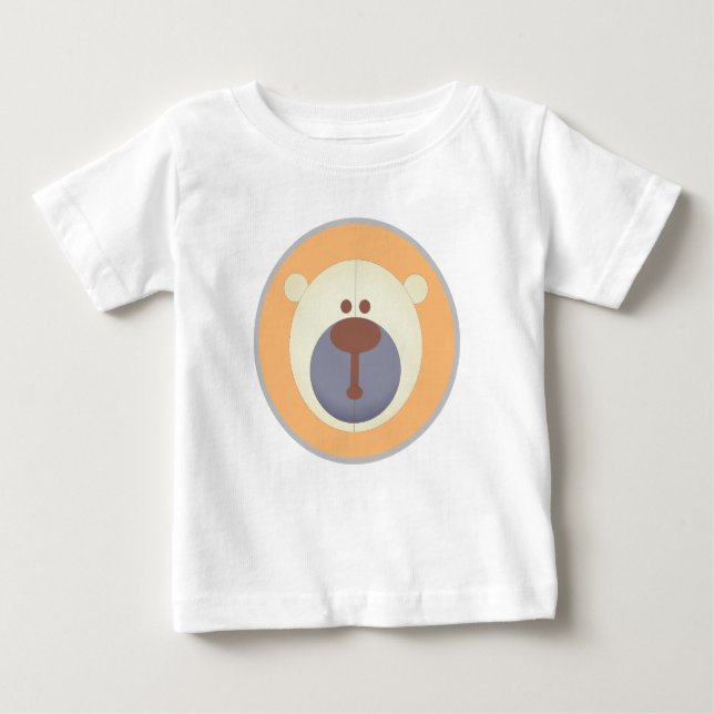 Camiseta Para Bebê Design do urso (Frente)
