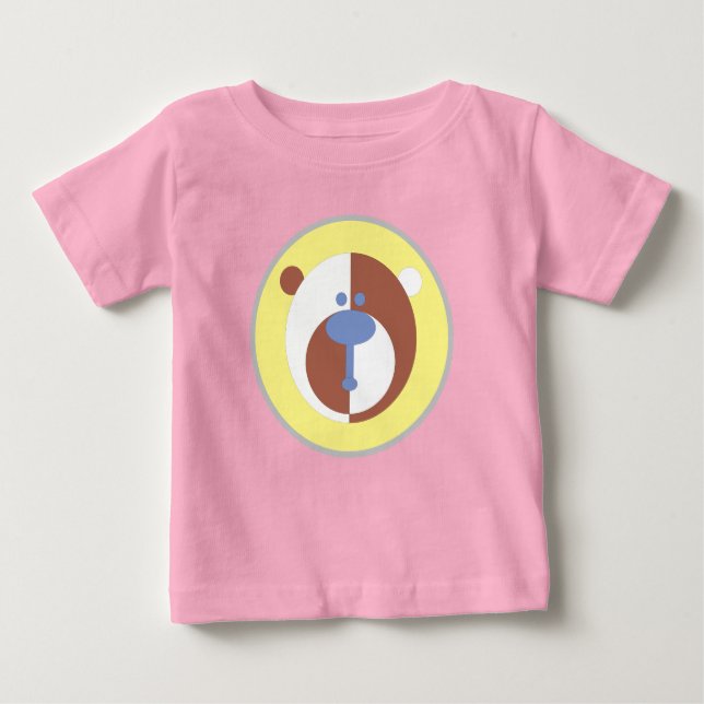 Camiseta Para Bebê Design do urso (Frente)